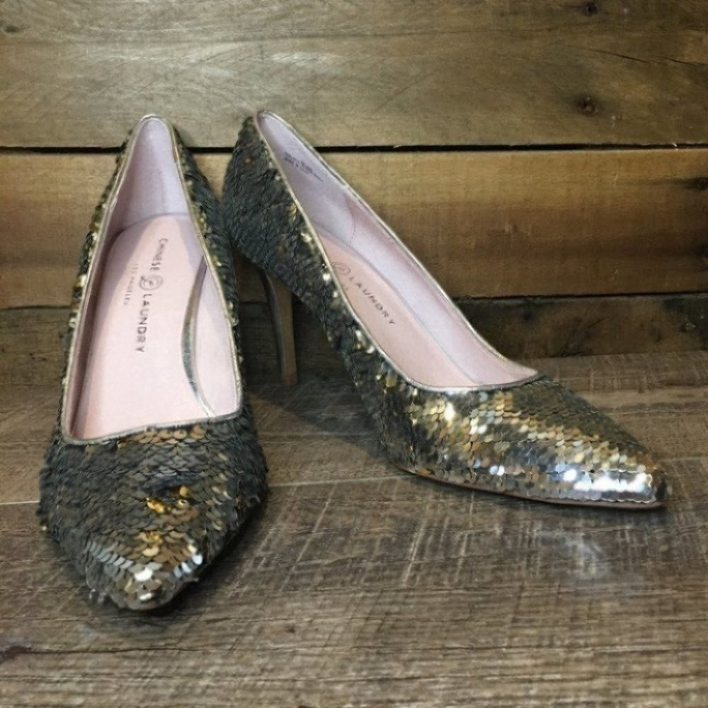 NEW Chinese Laundry Ruth’s Reversible Sequins Pump - Picture 5 of 9